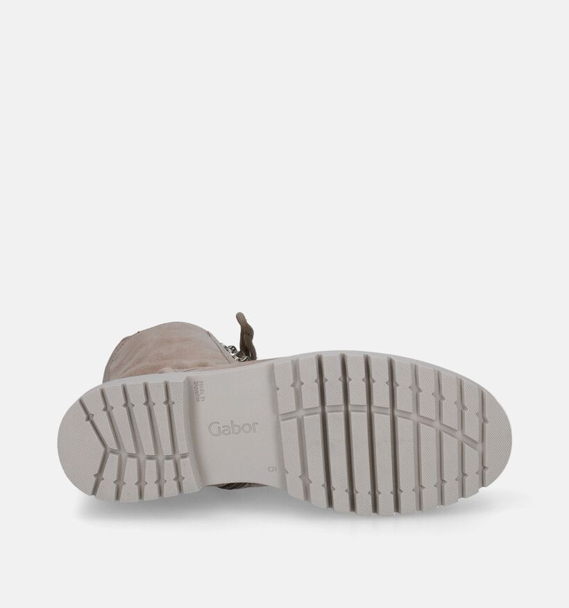 Gabor Beige Veterboots voor dames (316920) - geschikt voor steunzolen