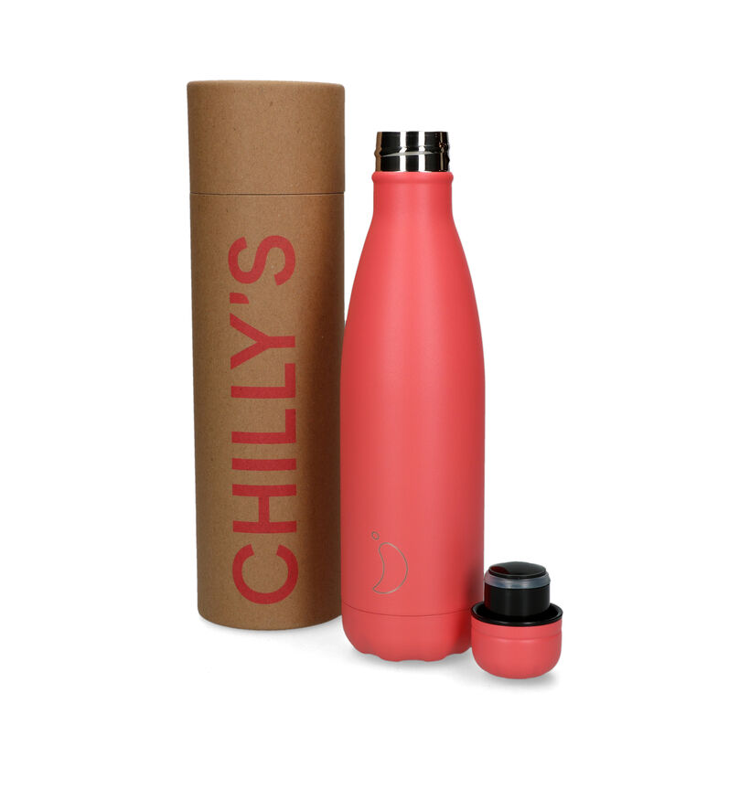 Chilly's Pastel Oranje Drinkfles 500 ml voor dames, meisjes, heren, jongens (328160)