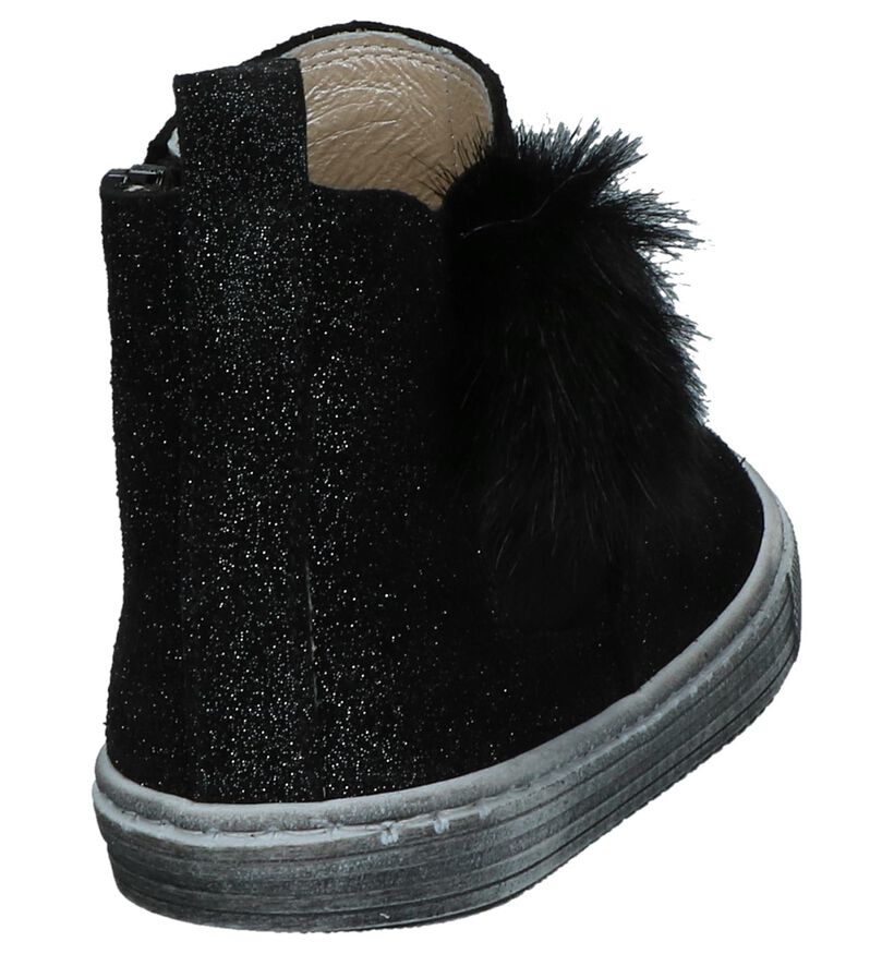 Bumba Zwarte Geklede Boots met Glitters in daim (224105)