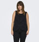 ONLY Carmakoma Lizzy Crochet Zwarte Korte Gilet voor dames (358231)