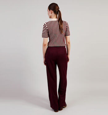 JDY T-shirts Zwart/Bordeaux