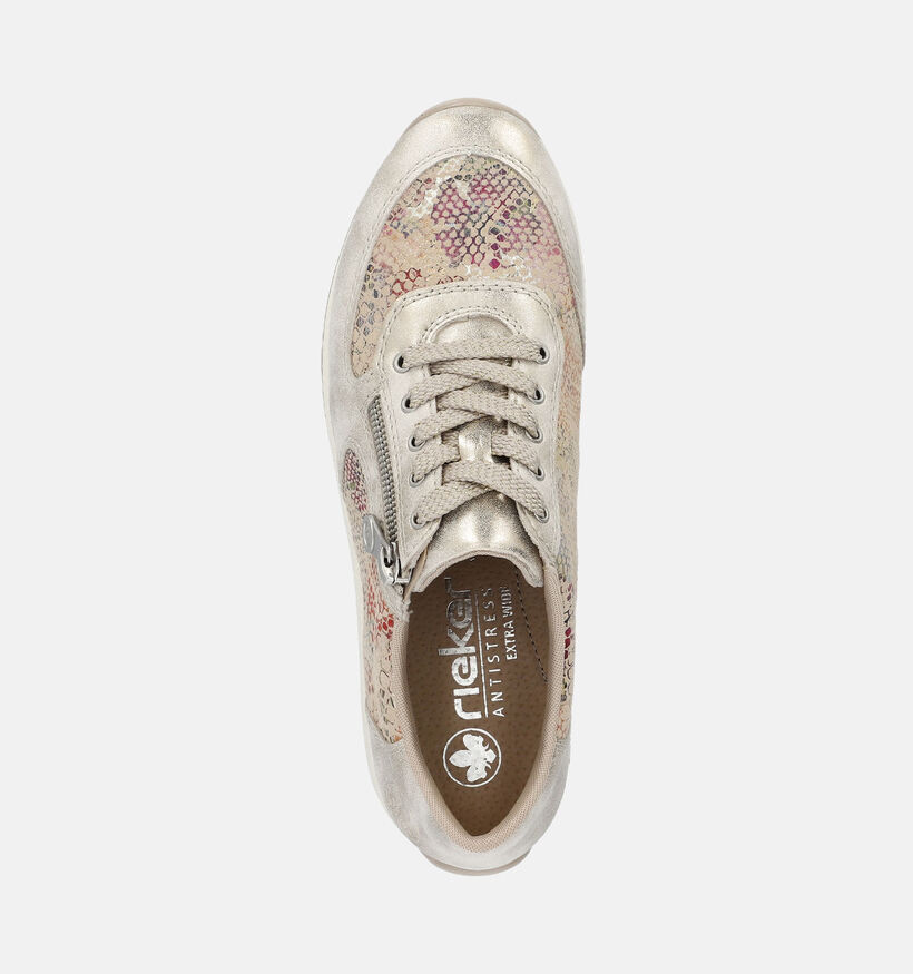 Rieker Gouden Veterschoenen voor dames (351226) - geschikt voor steunzolen