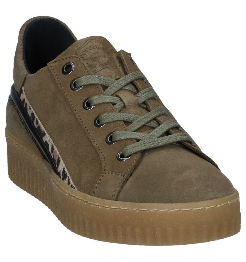 Kaki Sneakers Shoecolate in daim (247466)
