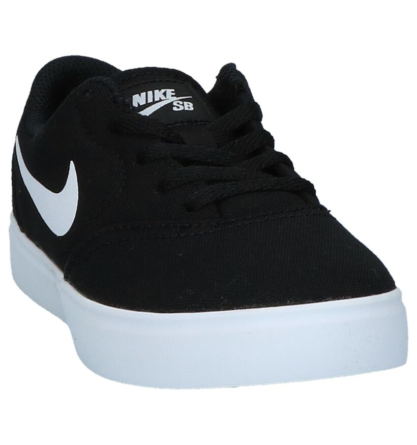 Zwarte Skateschoenen Nike SB Check Canvas in stof (249925)