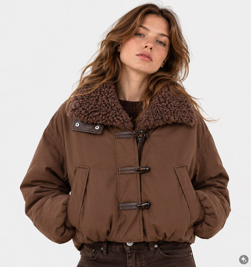 Ador&eacute; Aurelio Manteau court en Marron pour femmes (384085)