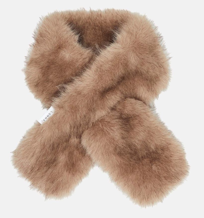 comma Ch&acirc;le Faux-Fur en Marron pour femmes (381798)