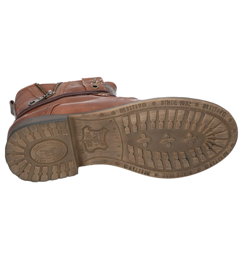 Mustang Boots à lacets en Cognac pour femmes (313784)
