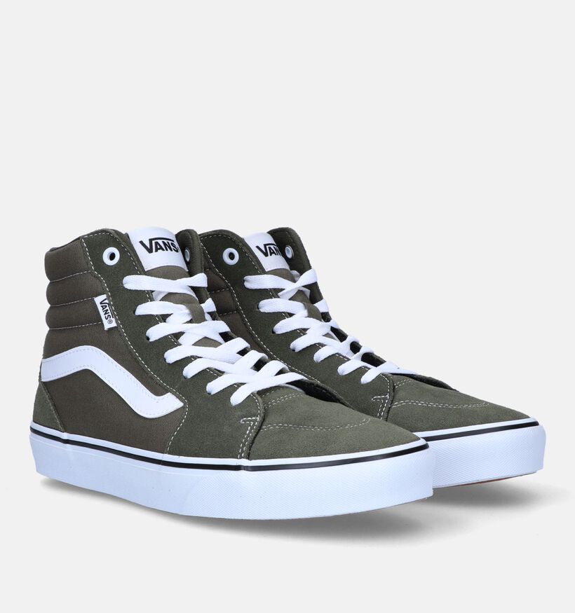 Vans Filmore Hi Baskets de skate en Vert pour hommes (328234)