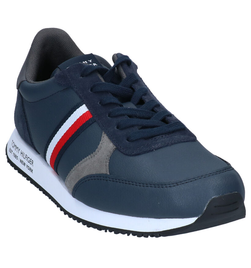 Tommy Hilfiger Runner Baskets en Bleu en cuir (293051)