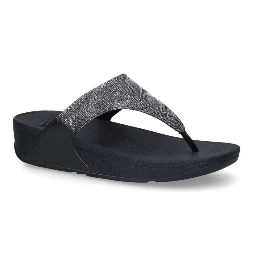 FitFlop Lulu Toe Post Geo Glitz Blauwe Teenslippers voor dames (313548)