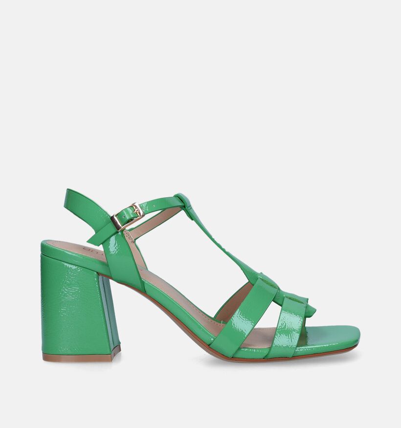 Signatur Sandales avec talon en Vert pour femmes (340312)