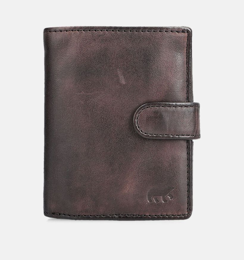 Bear Design Donkerbruine Portemonnee met Overslag voor dames, heren (382098)