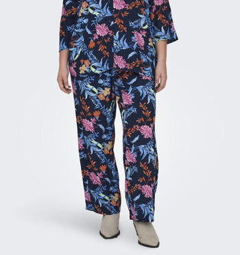 Wijde broek blauw