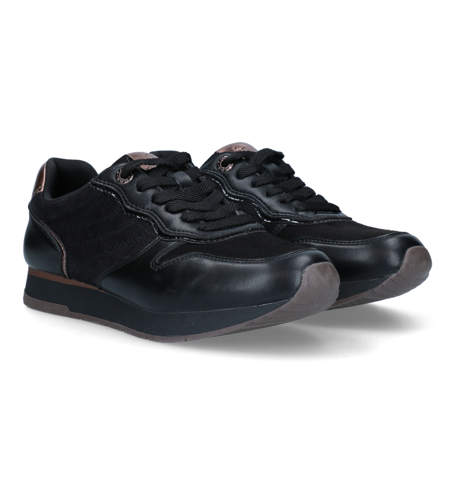 Zwarte lage sneakers dames outlet