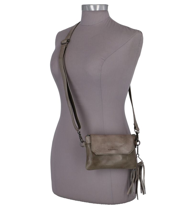 Taupe Crossbody Tas Burkely Noble Nova in leer (262520)