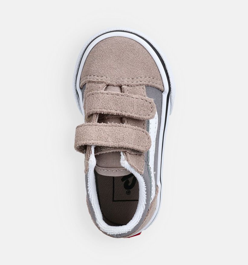Vans Old Skool Baskets en Gris/Taupe pour gar&ccedil;ons, filles (368987)