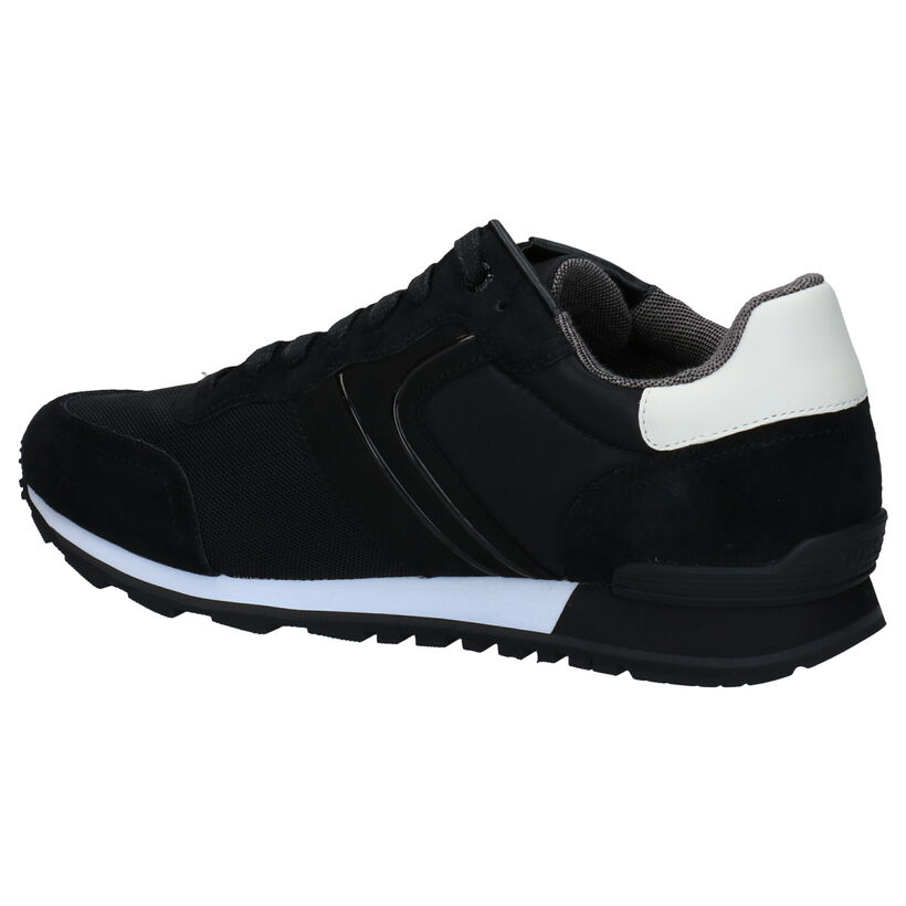 Boss Parkour Runn Blauwe Veterschoenen in leer (296446)