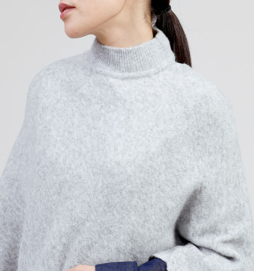 Pieces Fortuna Grijze Poncho voor dames (344998)