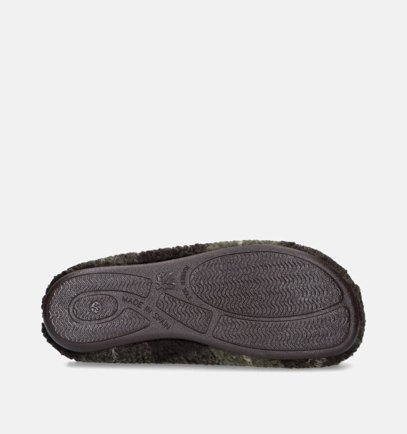 Hush Puppies Dayak Pantoufles en Vert kaki pour hommes (346574)