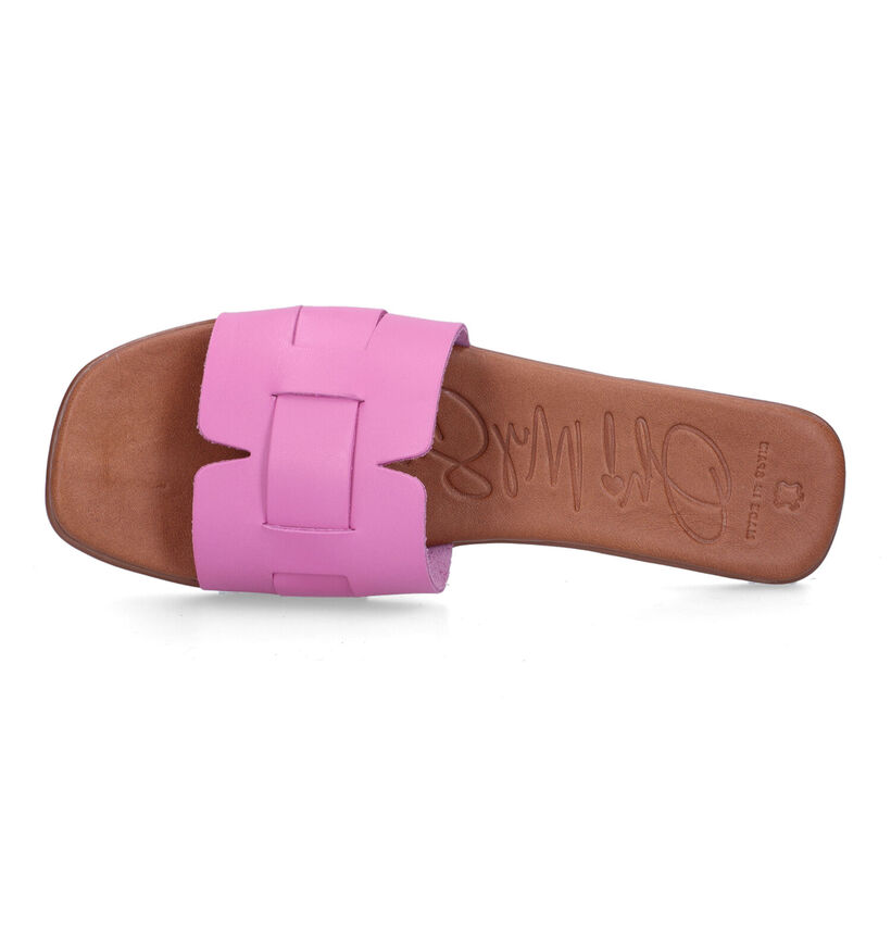 Oh My Sandals Nu-pieds plates en Rose fuchsia pour femmes (321773)