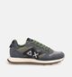 Sun68 Jaki Bicolor 2.0 Chaussures plates en Gris/Vert pour hommes (379403) - pour semelles orthop&eacute;diques