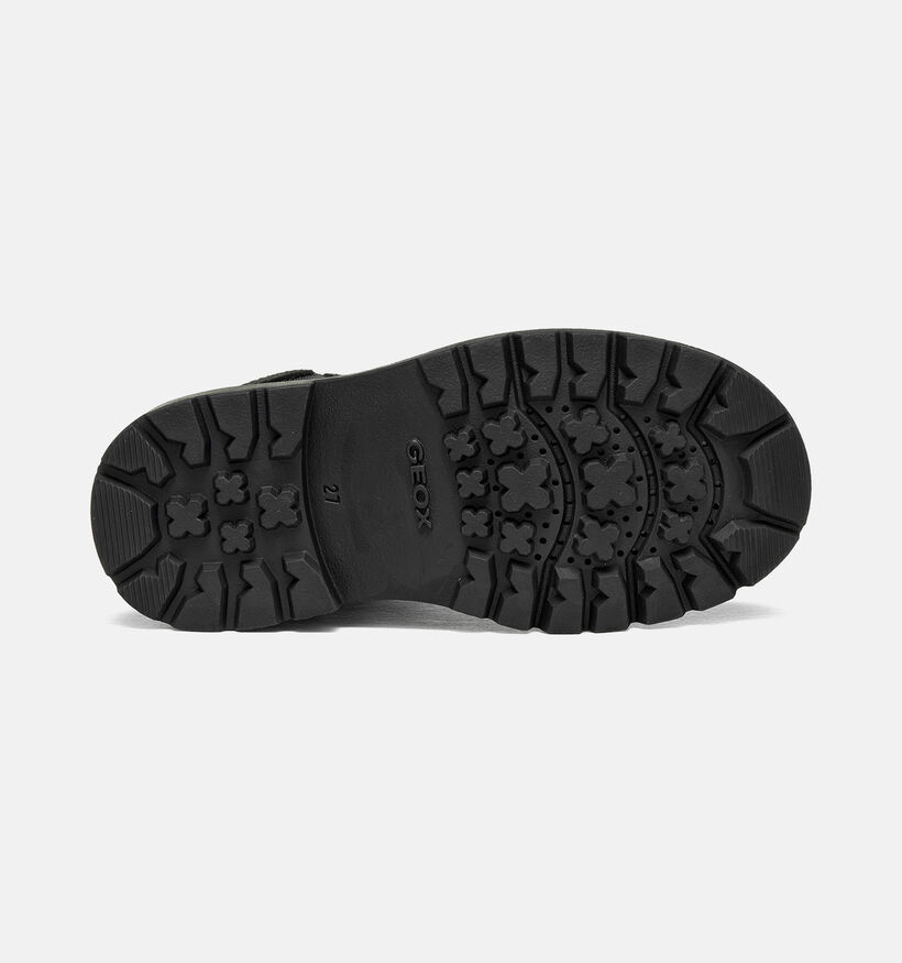Geox Shaylax Boots &agrave; lacets en Noir pour gar&ccedil;ons (377725) - pour semelles orthop&eacute;diques