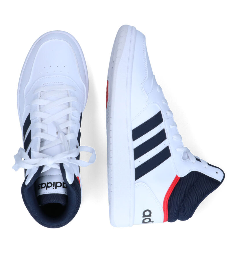 adidas Hoops 3.0 Mid Witte Sneakers voor heren (308457) - geschikt voor steunzolen