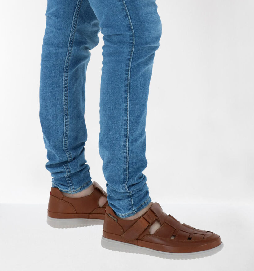 Mephisto Tarek Randy Cognac Velcroschoenen voor heren (323387) - geschikt voor steunzolen