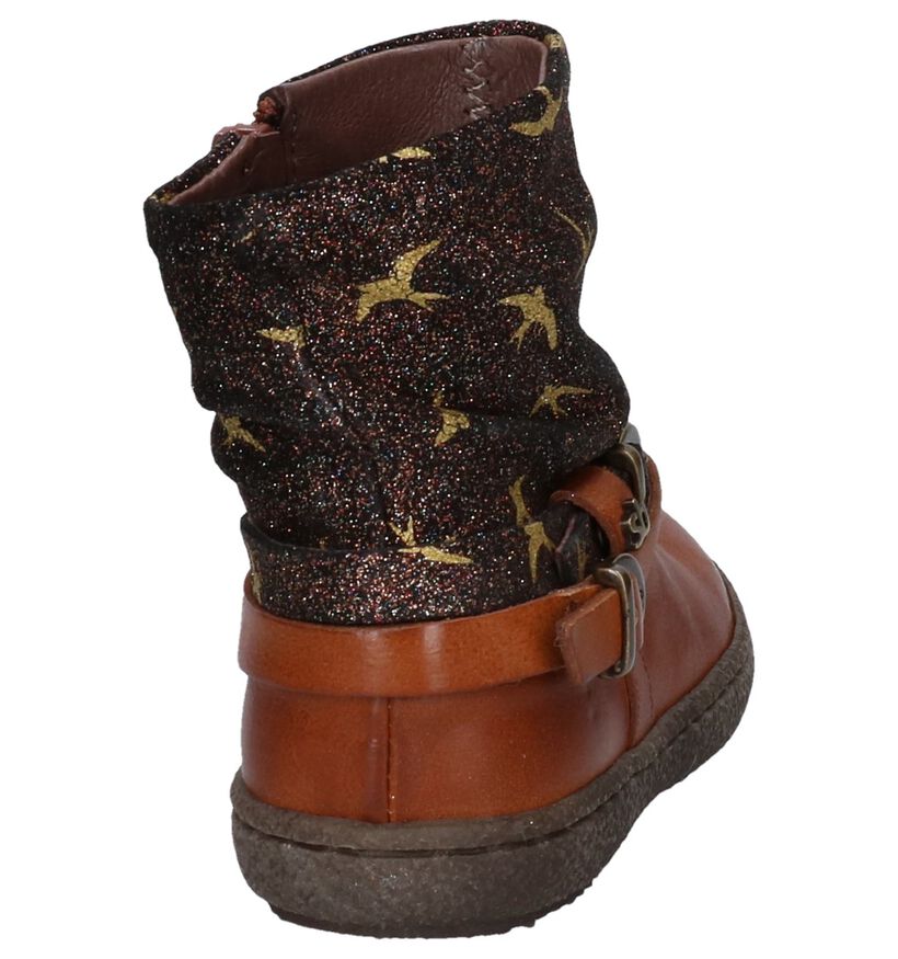 STONES and BONES Bottes basses en Cognac en cuir (255523)