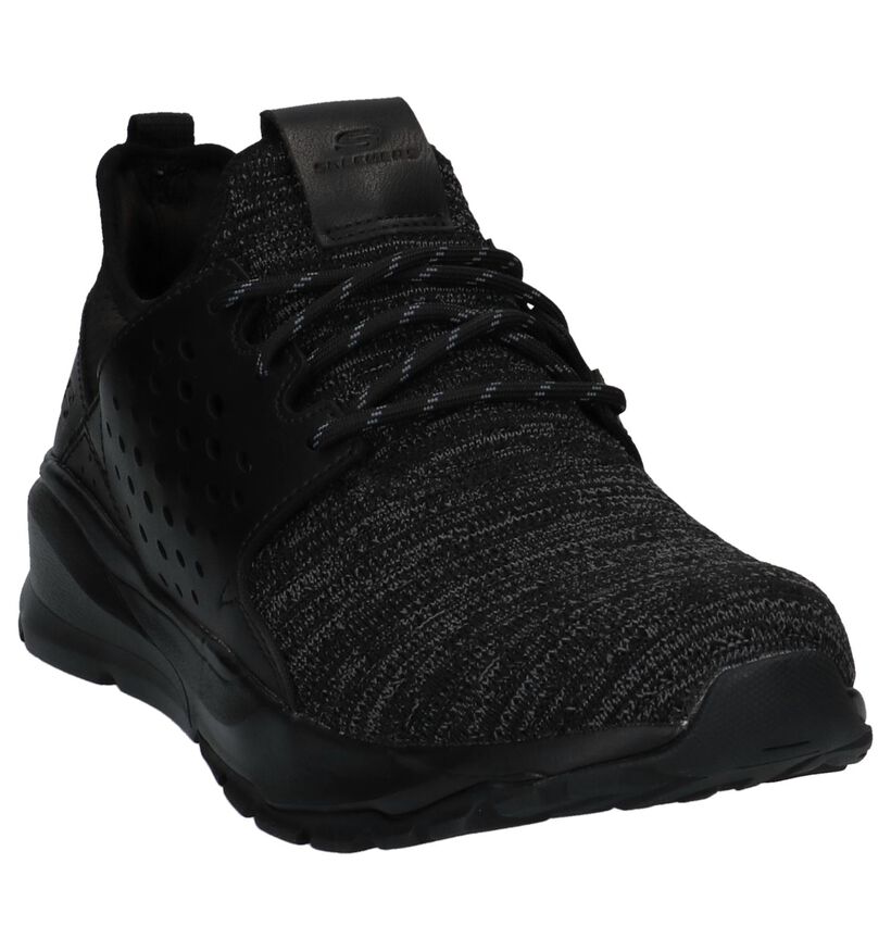 Zwarte Skechers Relven Velton Lage Sneakers in stof (224300)