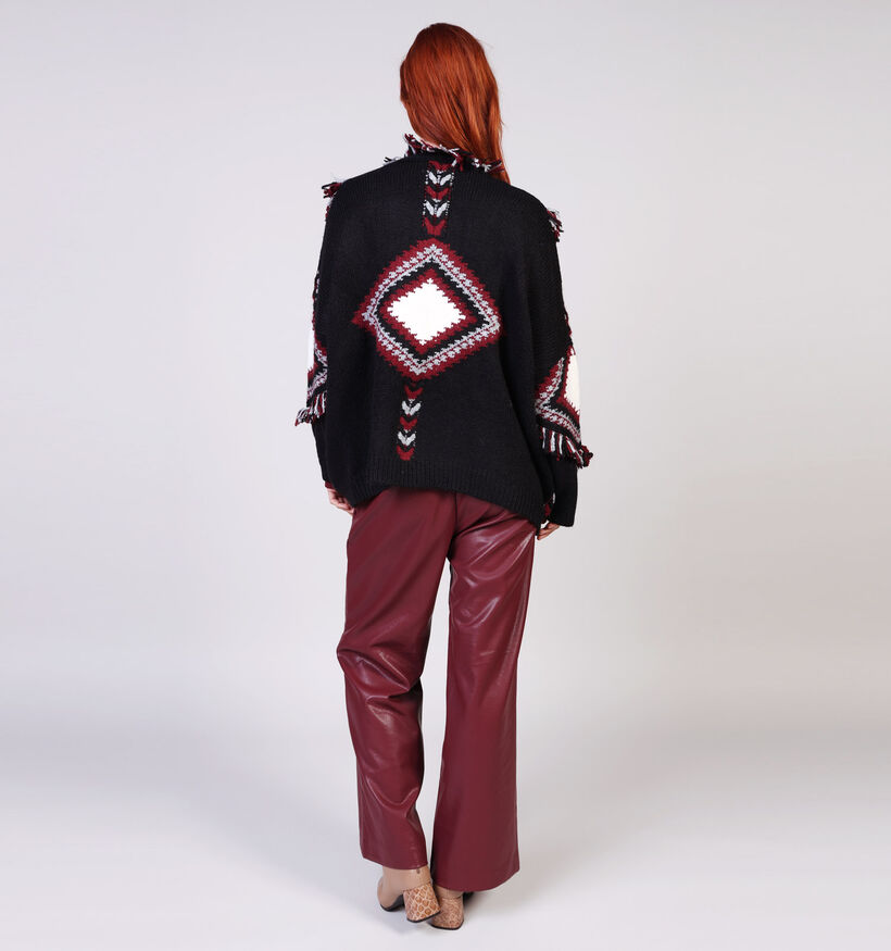 Adoré Tromso Gilet en Noir/Bordeaux pour femmes (369255)