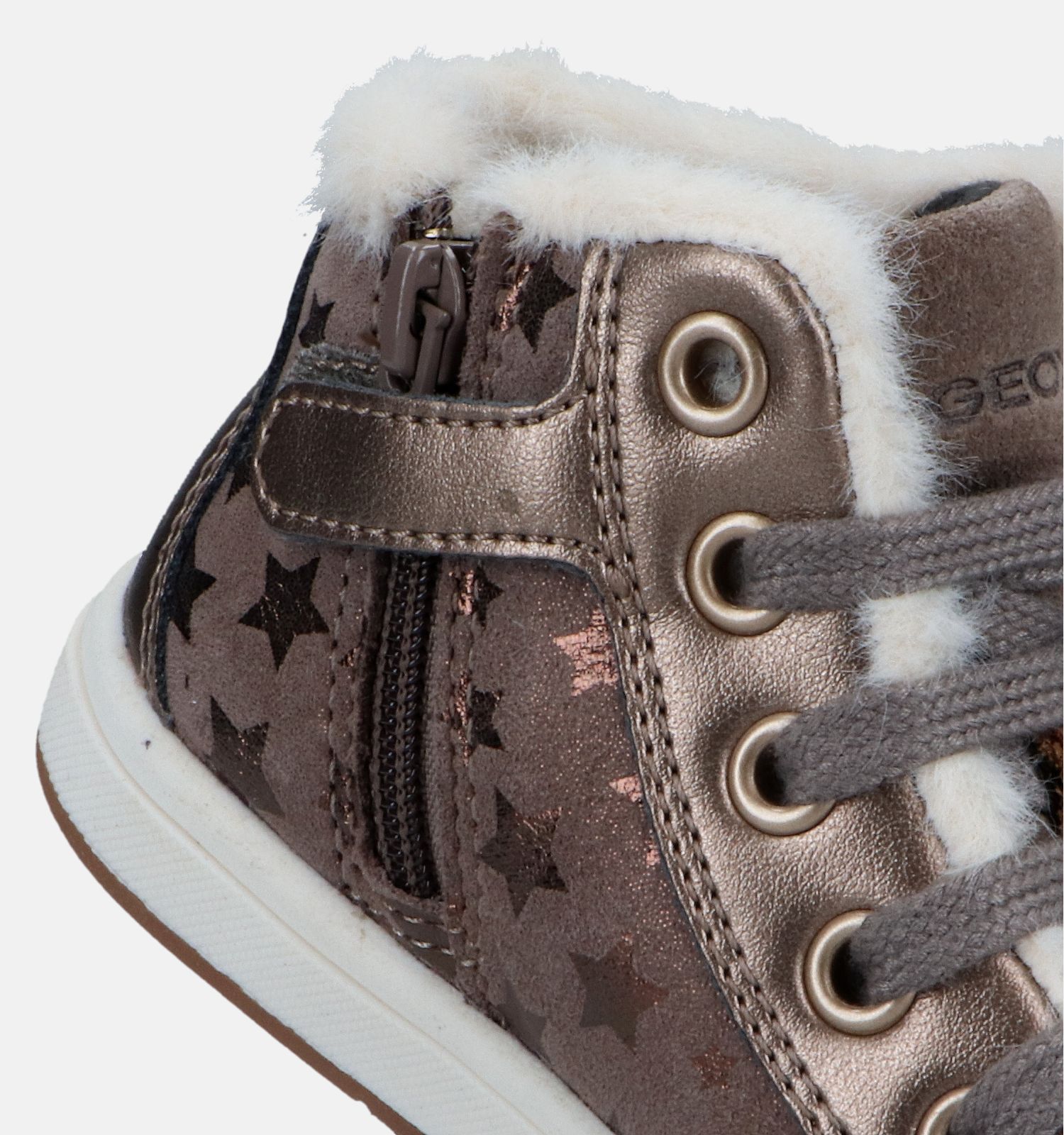 Geox Trottola Bronzen Veterbottines Meisjes Babyschoenen