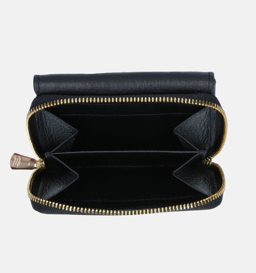 Crinkles Zwarte Portemonnee met Rits voor dames (381741)