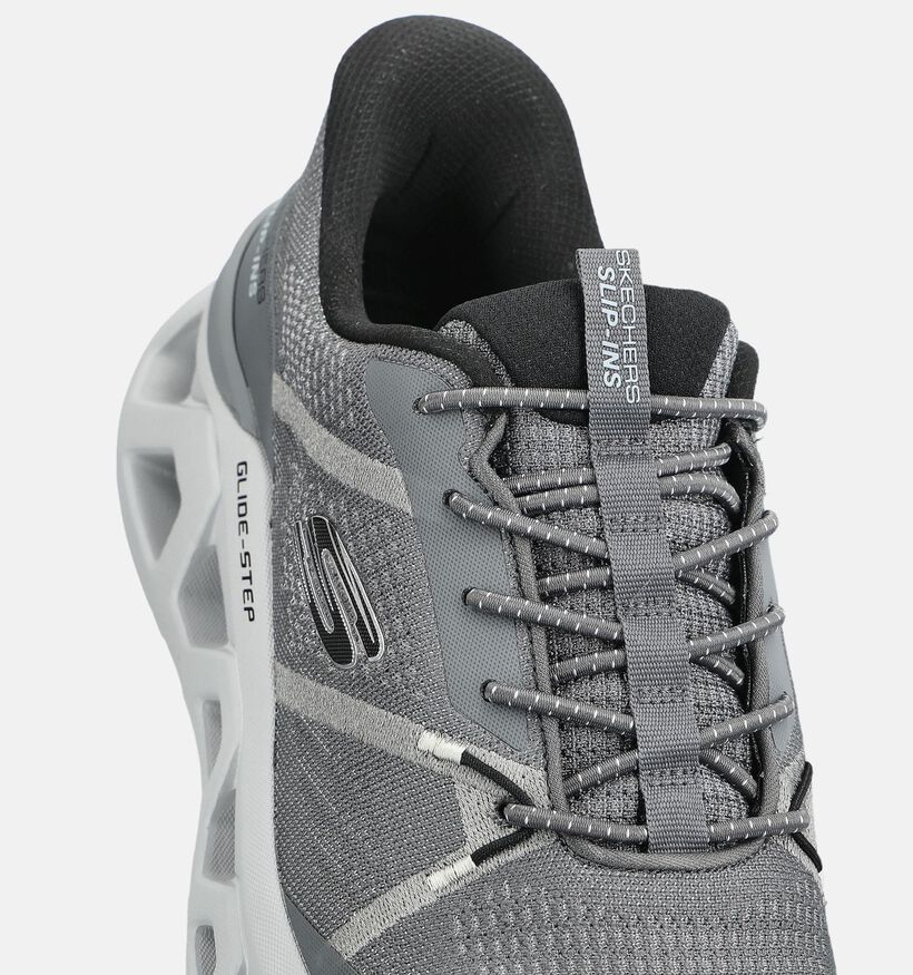 Skechers Glide Step Altus Aphtur Baskets en Gris fonc&eacute; pour hommes (376902) - pour semelles orthop&eacute;diques