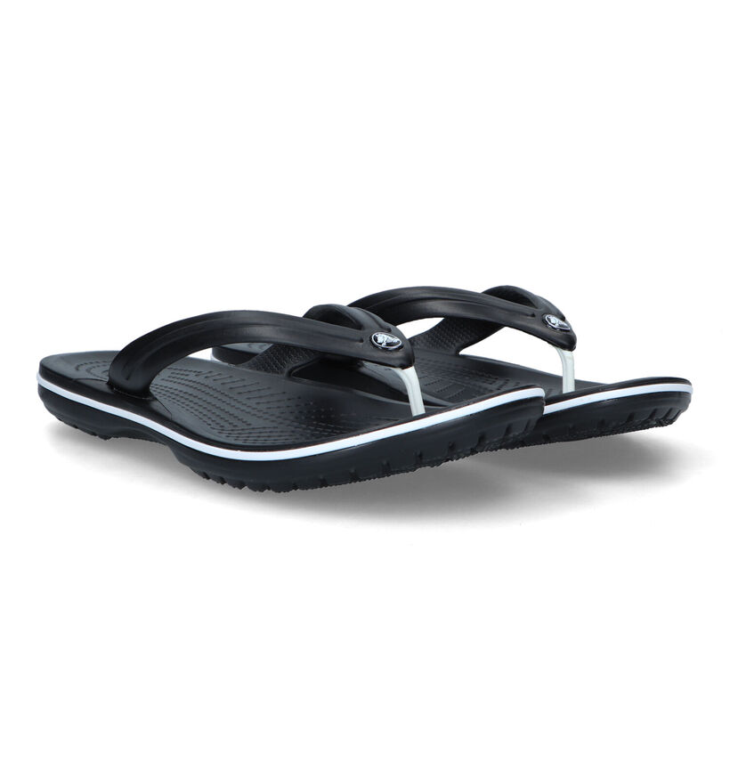 Crocs Crocband Flip Zwarte Teenslippers in kunststof (324171)