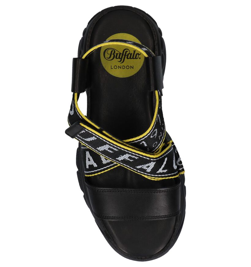 Zwarte Sandalen Buffalo London Bo in leer (240557)
