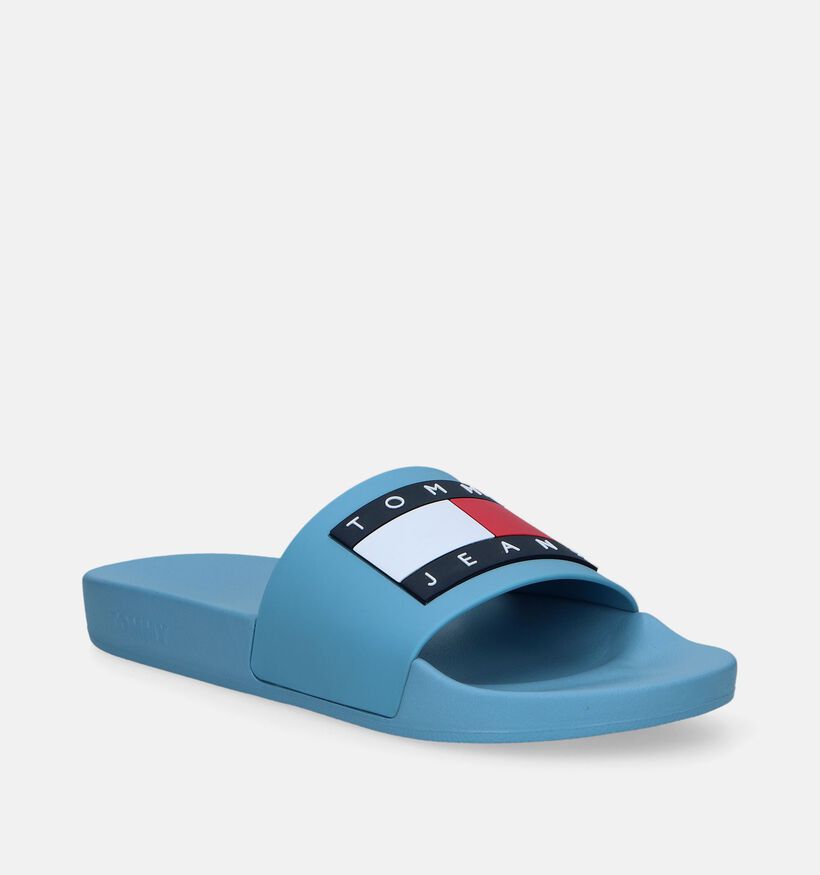 TH Tommy Jeans Pool Slide Blauwe Badslippers voor heren (336718)