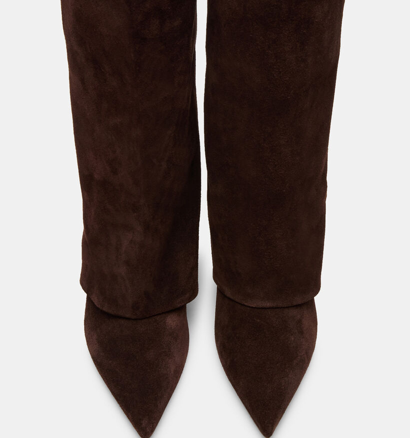 Steve Madden Donkerbruine Lange Laarzen met Lage Hak voor dames (378170) - geschikt voor steunzolen