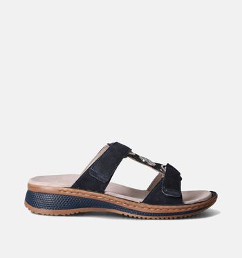 Nu-pieds compensées bleu