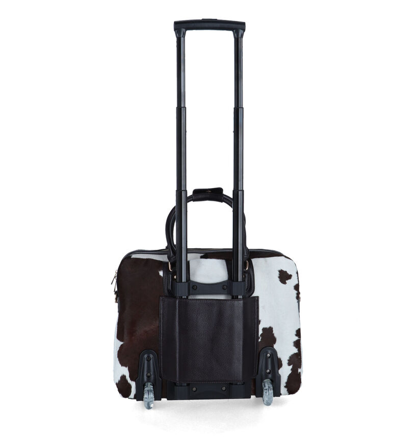 Olivia Lauren Cowhide Sac ordinateur en Noir pour femmes (364302)