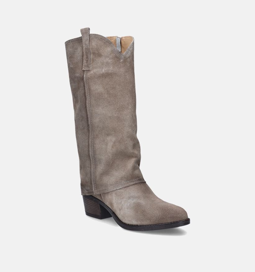 AQA Taupe Boots voor dames (357840) - geschikt voor steunzolen