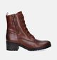 Gabor OptiFit Bottillons avec lacets en Cognac pour femmes (347081) - pour semelles orthopédiques