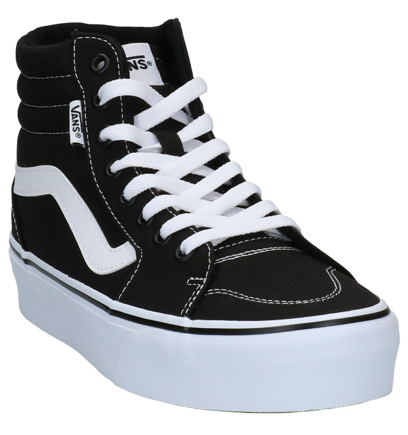 Vans Filmore Hi Platform Zwarte Sneakers in kunstleer (312595)