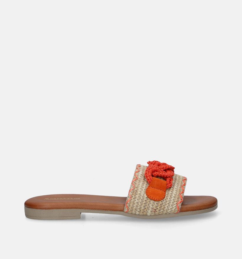 Signatur Nu-pieds plates en Orange pour femmes (341920)