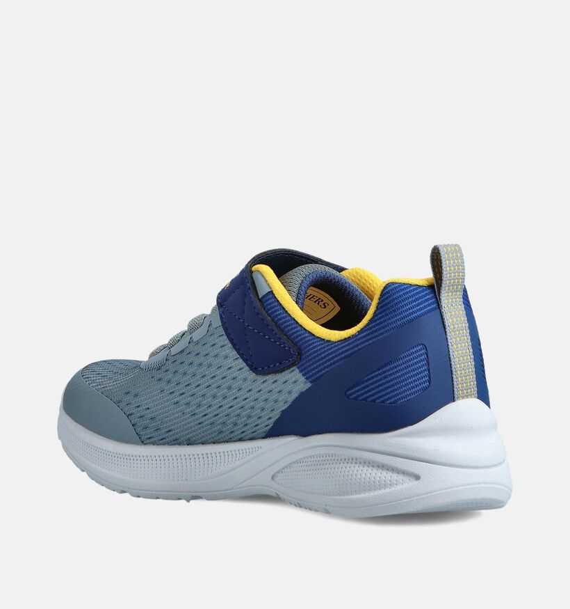 Skechers Microspec Blauwe Sneakers voor jongens, meisjes (367537)