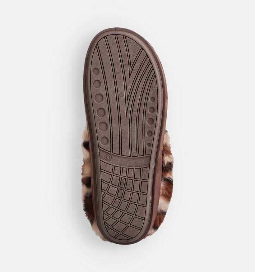 Torfs Home Donkerbruine Pantoffels voor dames (364842)