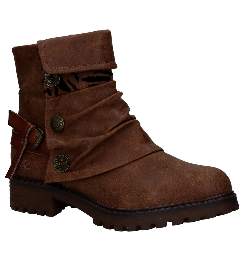 Blowfish Malibu Vegan Bottines en Cognac en simili cuir (284695)