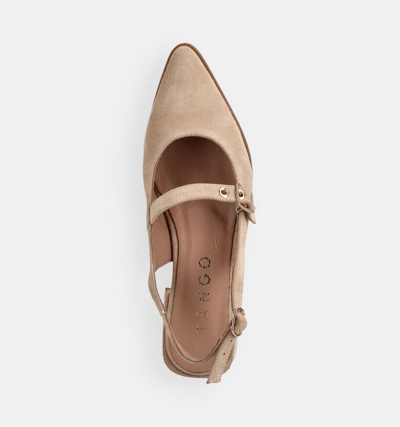 Tango Lesia Ballerines Slingback en Beige pour femmes (375550)