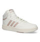 adidas Hoops 3.0 Mid Zwarte Sneakers in kunstleer (316561)