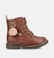 Milo & Mila Cognac Boots met Veters en Rits voor meisjes (378911)